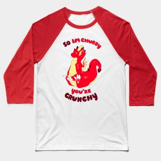 Chubby Grump Red Baseball T-Shirt